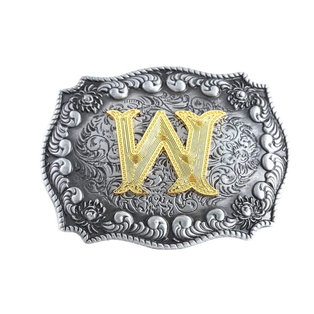 1649 Belt Buckle , Western Cowboy Rodeo Small Alphabet Letter ABCDMRJ to Z